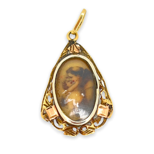 VINTAGE 14K ST. JOSEPH PENDANT