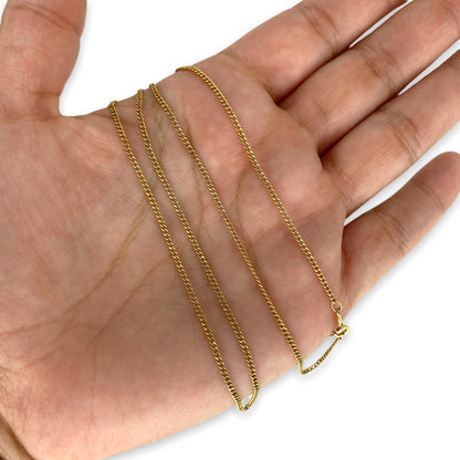 MINI CURB-LINK GOLD CHAIN NECKLACE