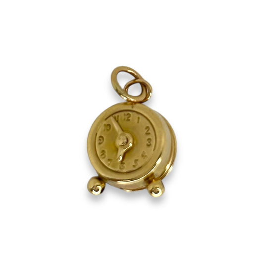 Vintage 14K 3D Clock/Timer Charm