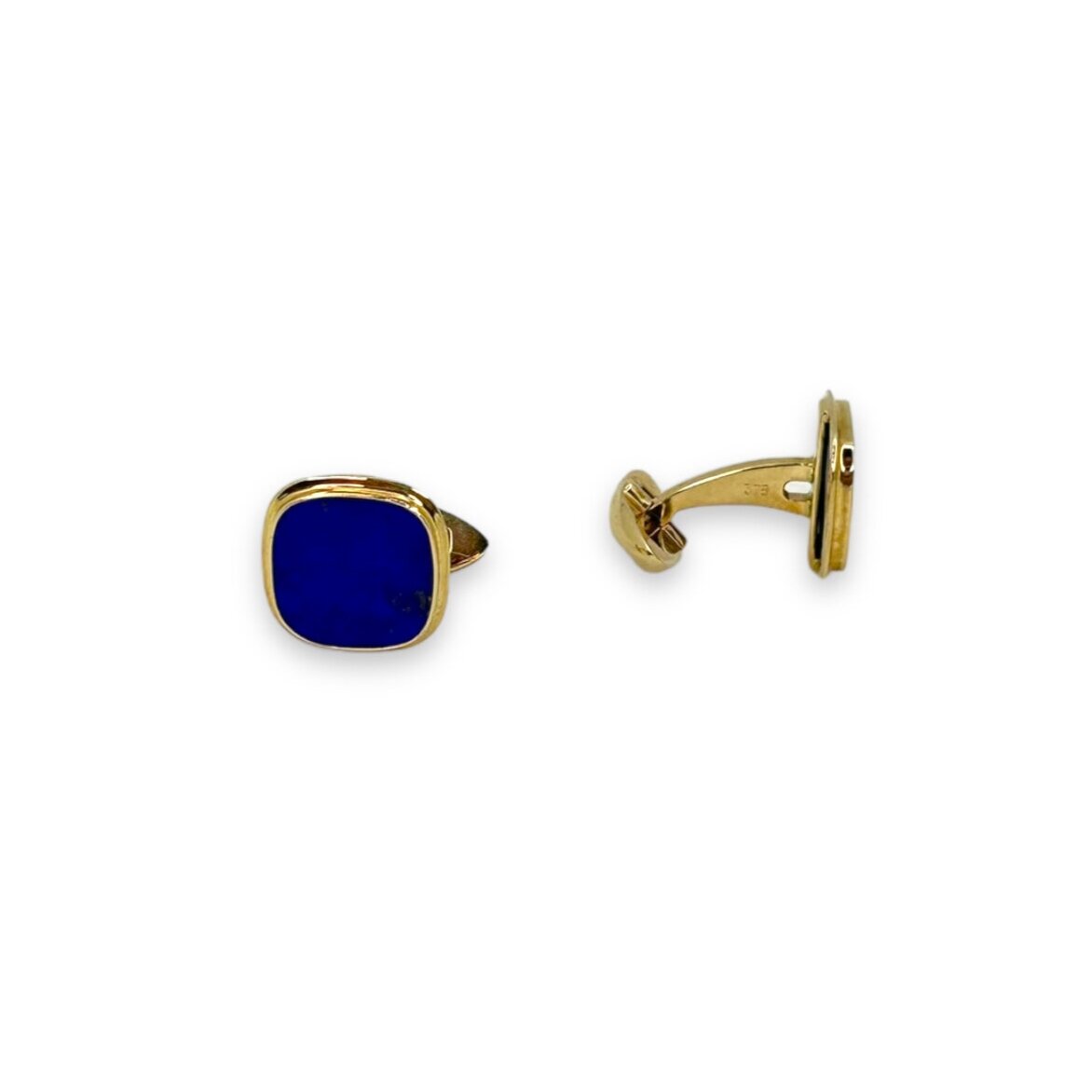 VINTAGE 9K GOLD LAPIS LAZULI CUFFLINKS