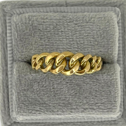 VINTAGE 14K CURB LINK BAND RING