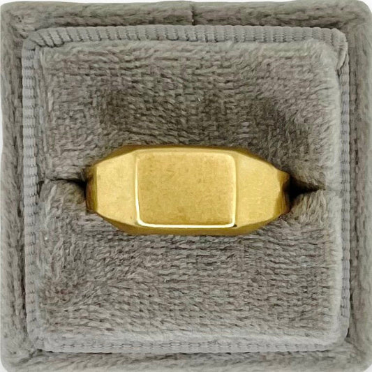 VINTAGE 14K HORIZONTAL SIGNET RING