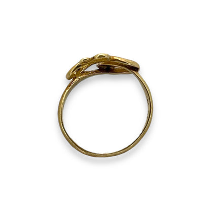 Vintage 14k Snake Ring w/ Diamond Eyes