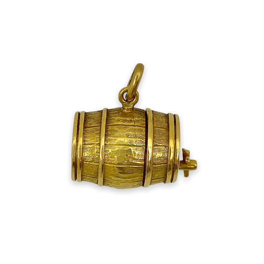 VINTAGE 14K KEG CHARM