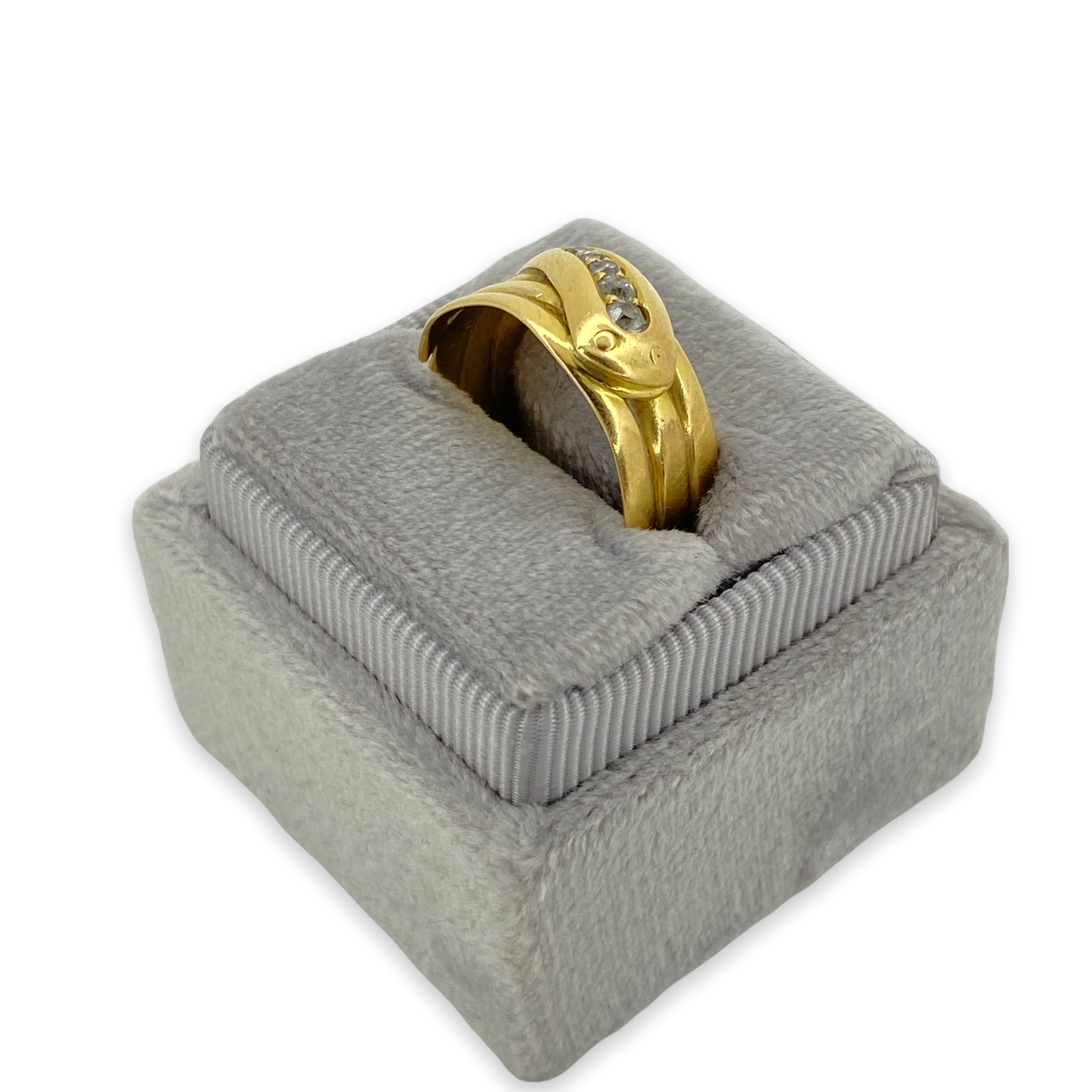 SNAKE RING w/ 5 OLD CUT DIAMONDS