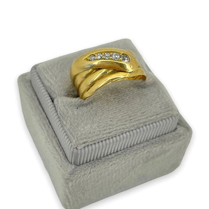 SNAKE RING w/ 5 OLD CUT DIAMONDS