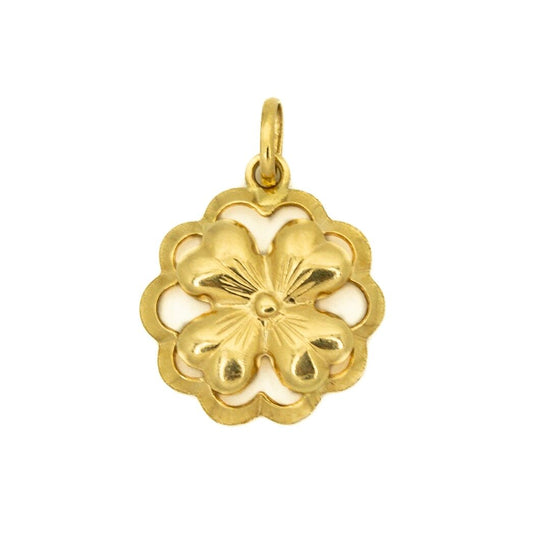 VINTAGE 18K CLOVER PENDANT