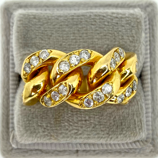 DIAMOND CURB-LINK CHAIN RING