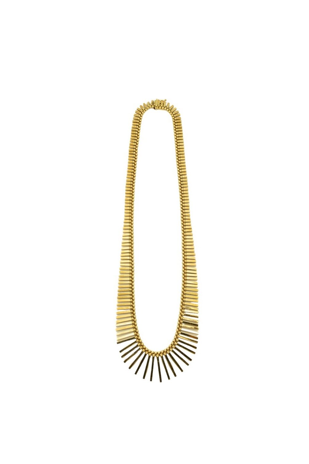 VINTAGE 14K  70s GOLD FRINGE NECKLACE