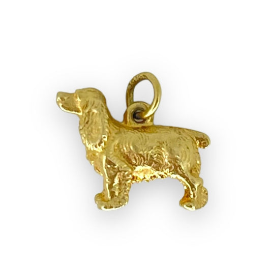 VINTAGE 3D COCKER SPANIEL DOG CHARM